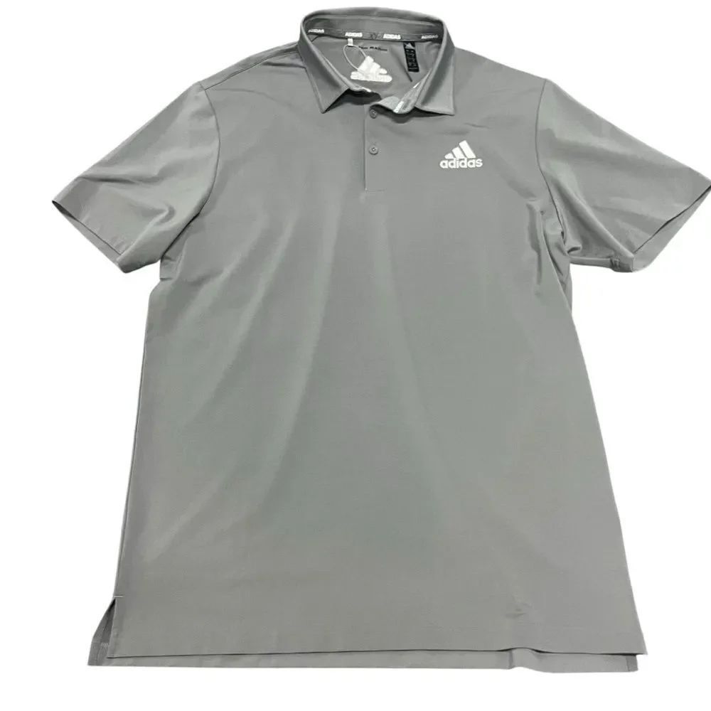 Adidas Golf Polo Mens Large Gray Jon Rahm Script Ultimate 365 Performance